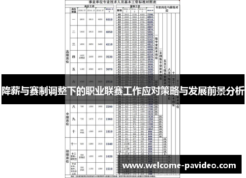 降薪与赛制调整下的职业联赛工作应对策略与发展前景分析