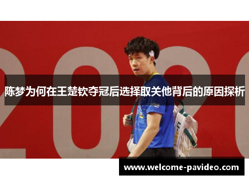 陈梦为何在王楚钦夺冠后选择取关他背后的原因探析